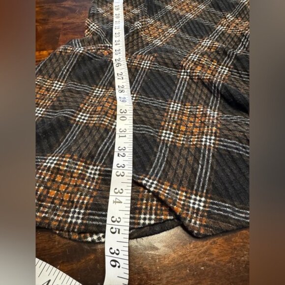 Adrienne Vittadini Brown Plaid Tie Neck Academia Lightweight Sheath Dress Sz M - Picture 10 of 12